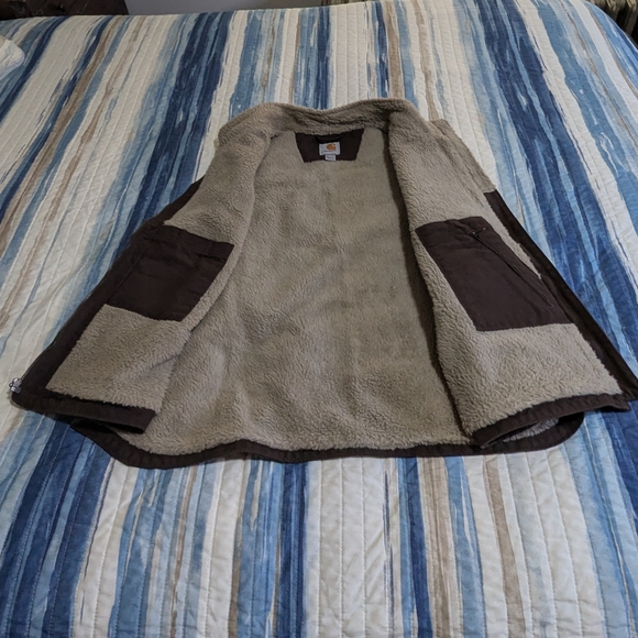 Carhartt Loose Fit Washed Duck Insulated Rib Collar Vest - Picture 3 of 4